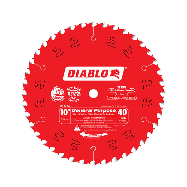 Diablo SAW BLADE GP 40T X 10"" D1040A